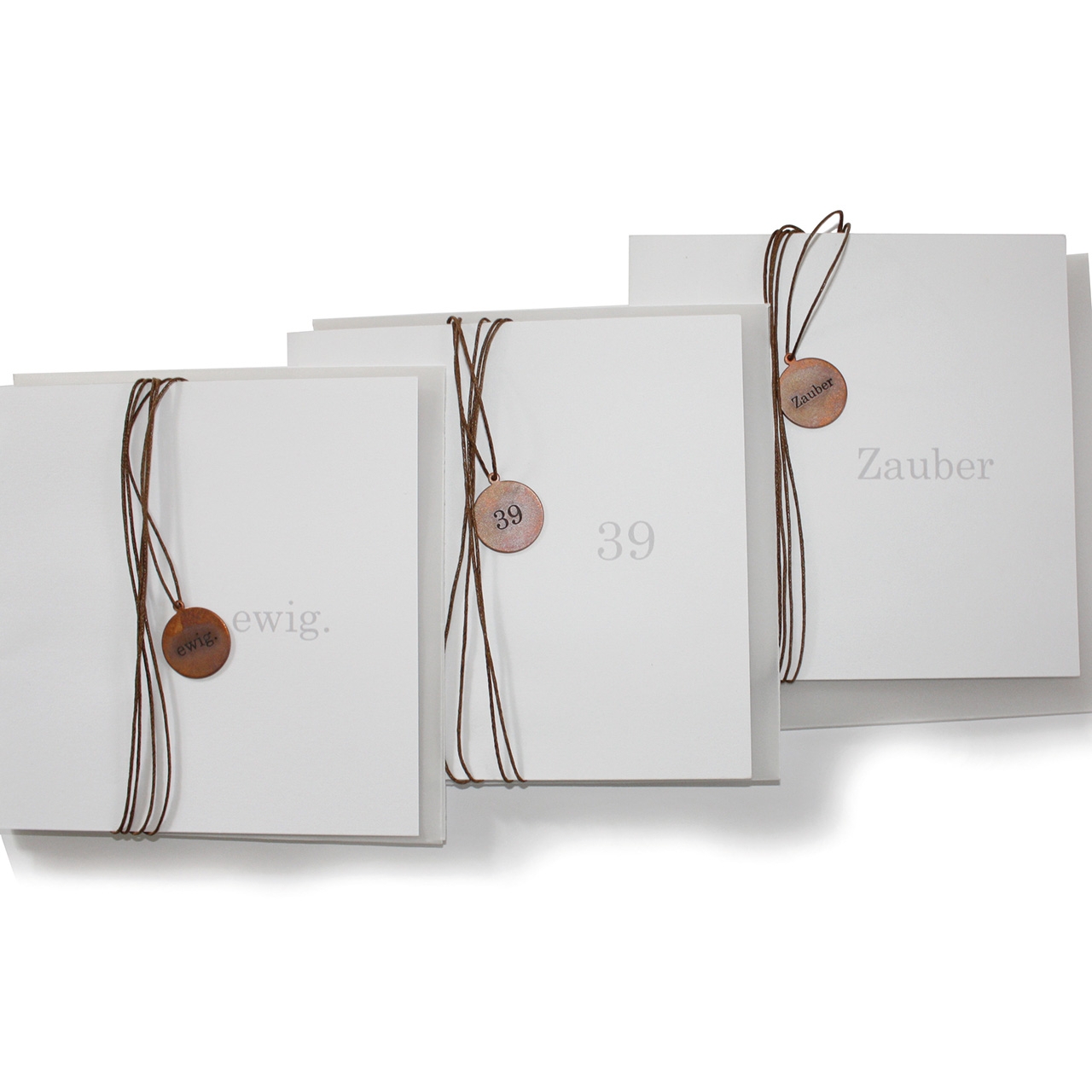 Cards with a copper tag