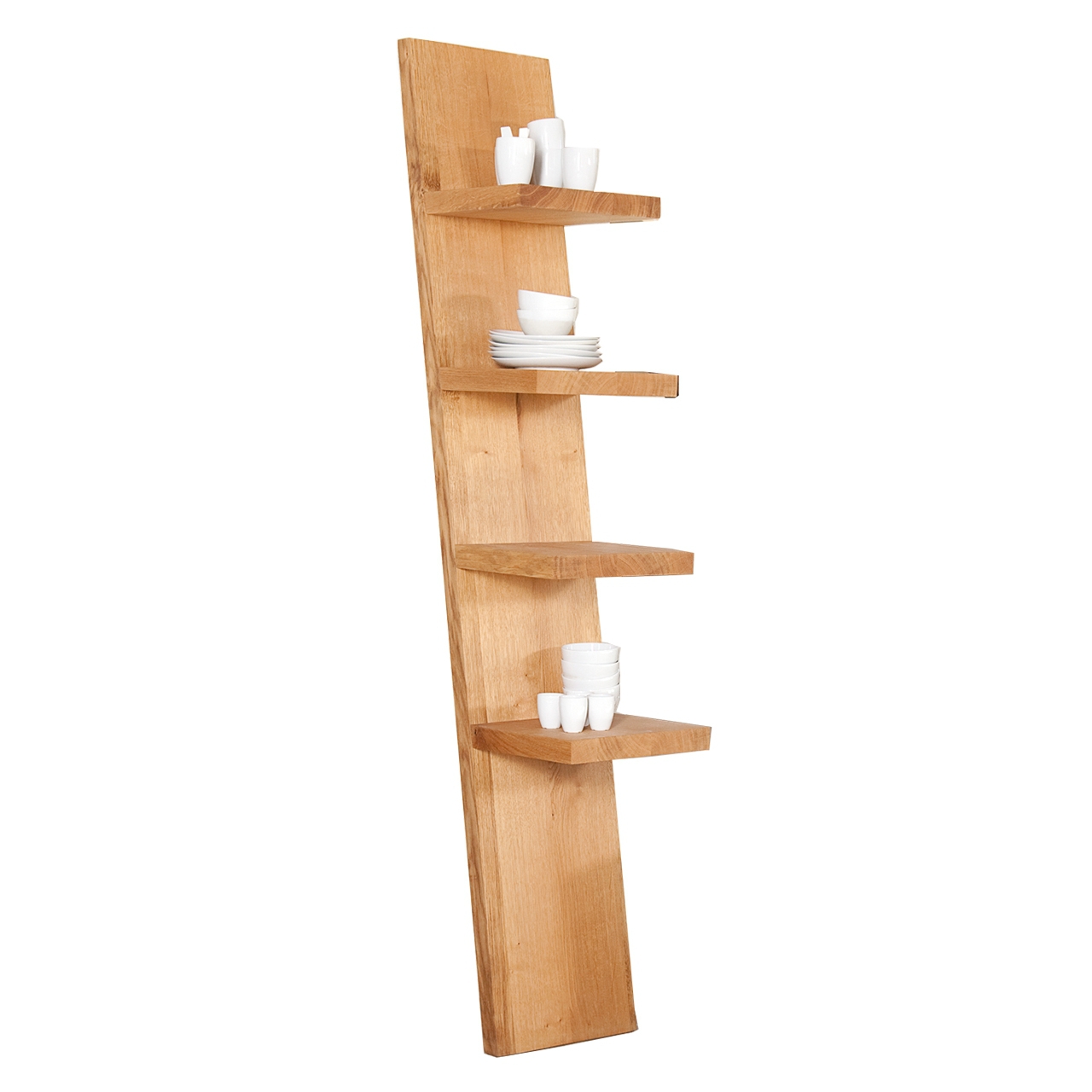 Lehnregal aus massiver Eiche