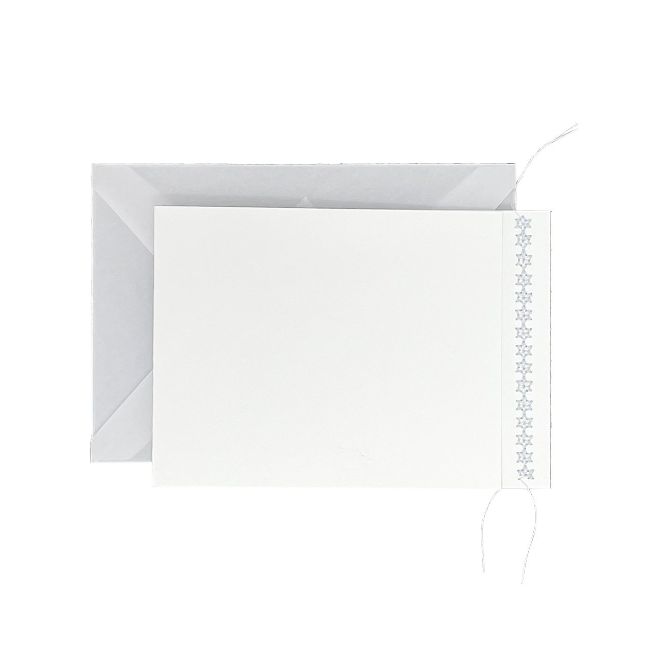 card with sewed stars
