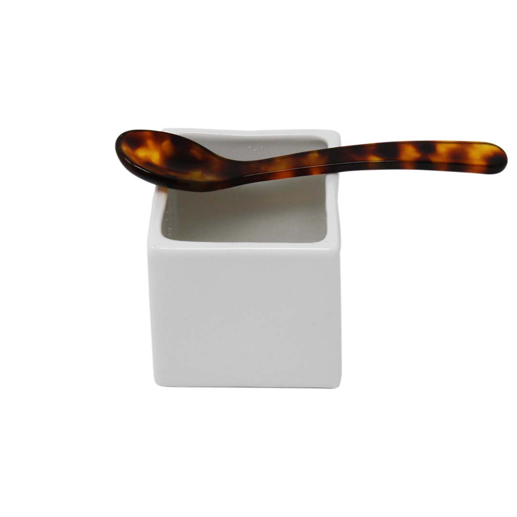 Minis made of porcelain with spoon, tortoiseshell-