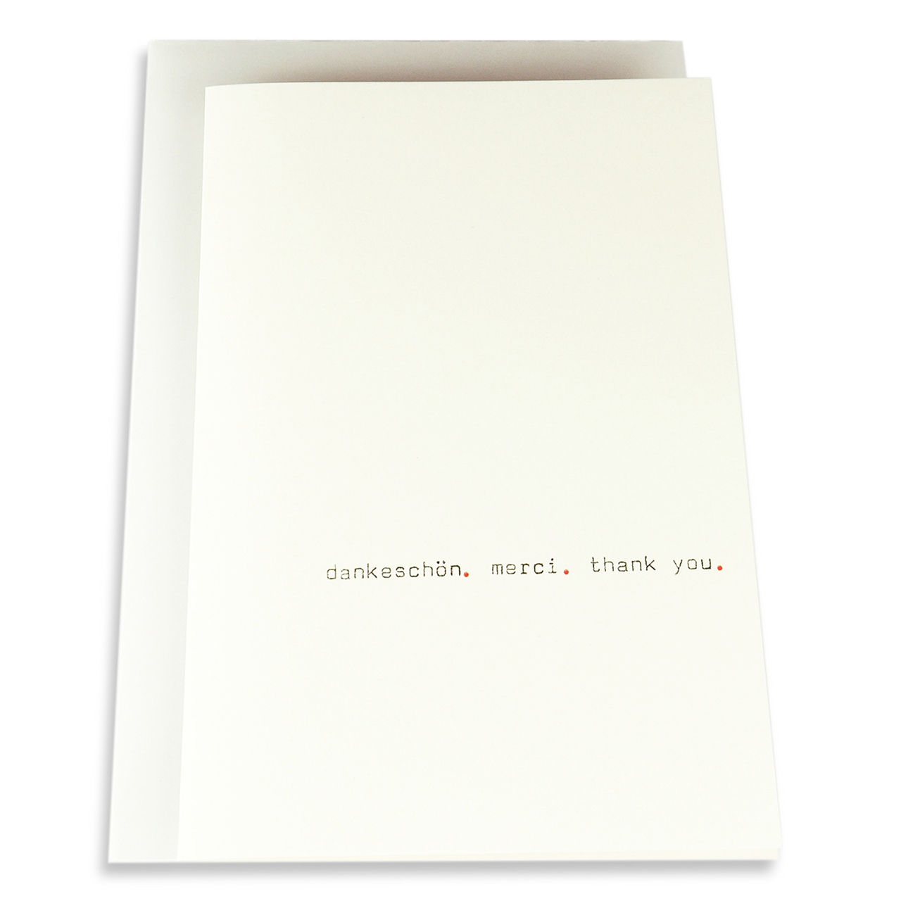 Card "dankeschön, merci, thank you"