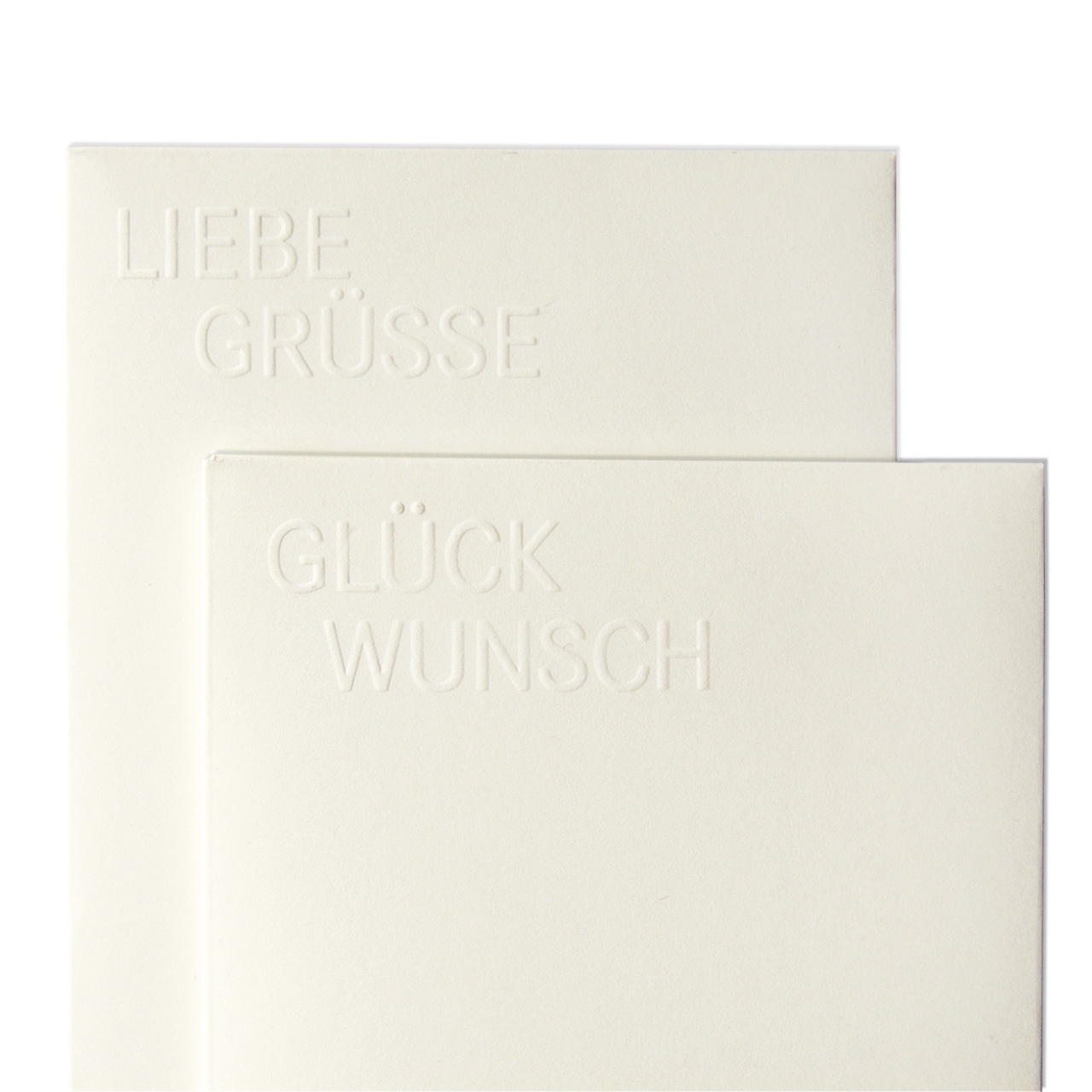 Greeting cards with embossment