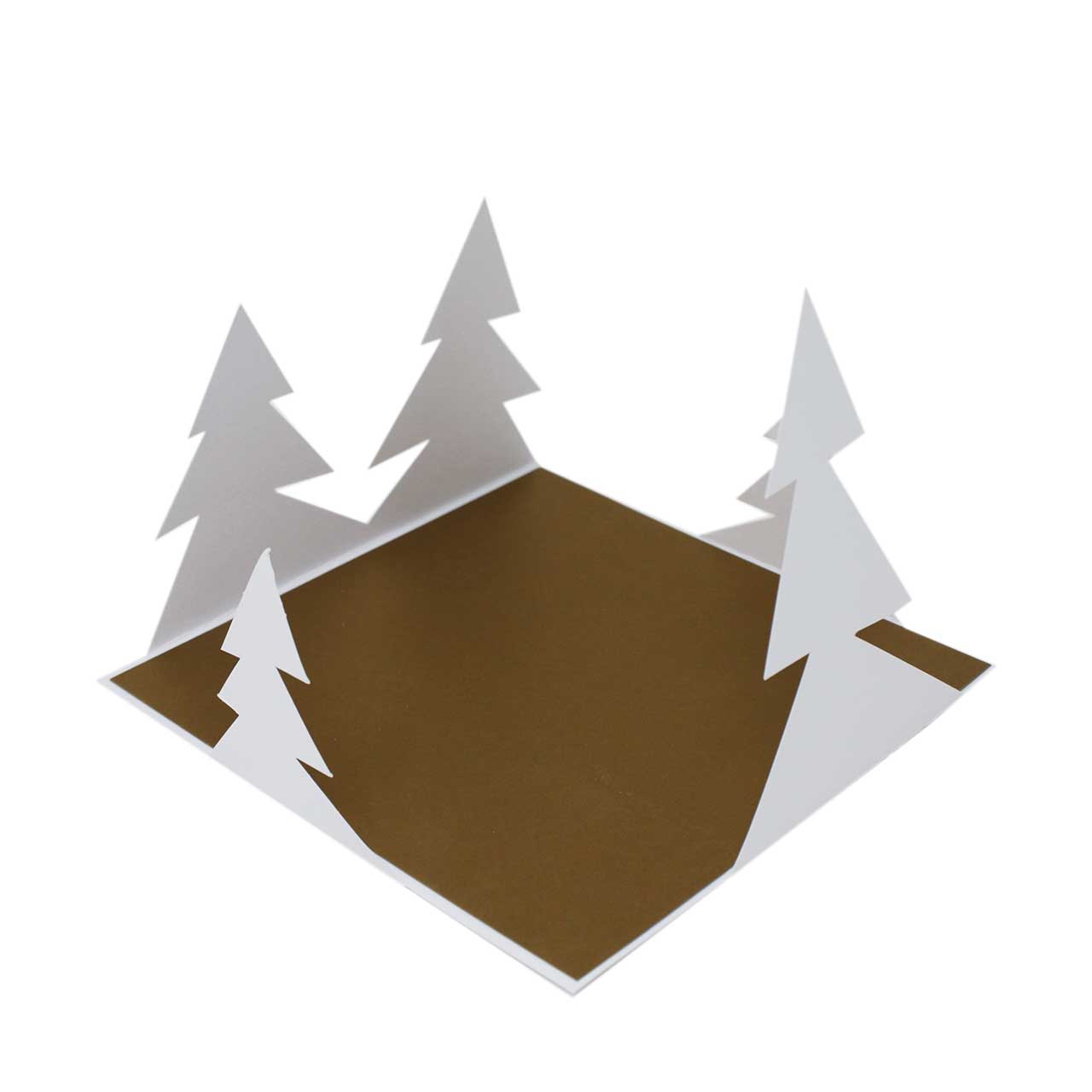Fir card with golden sheet