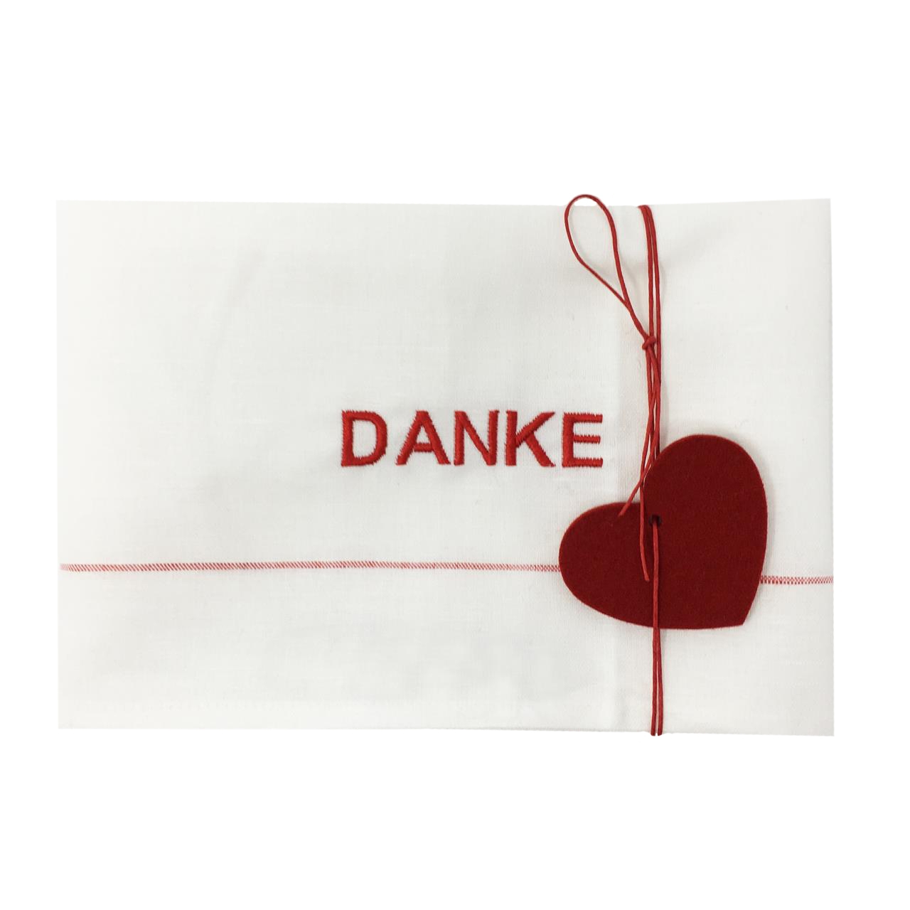 Handtuch mit Filzherz